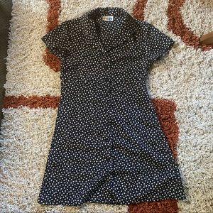 Vintage Navy Floral Mini Dress Size S